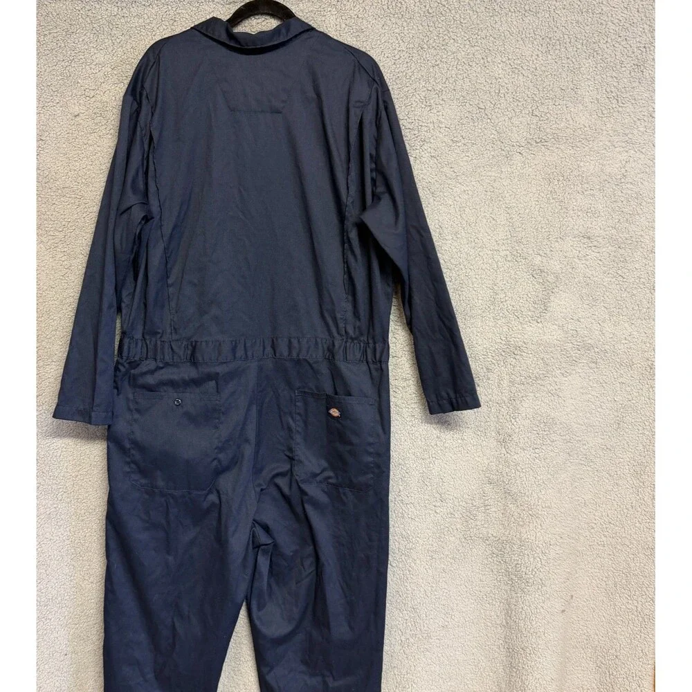 DICKIES Flex Overalls Mens XL Reg Blue Short Sleeve Workwear Industrial Utility